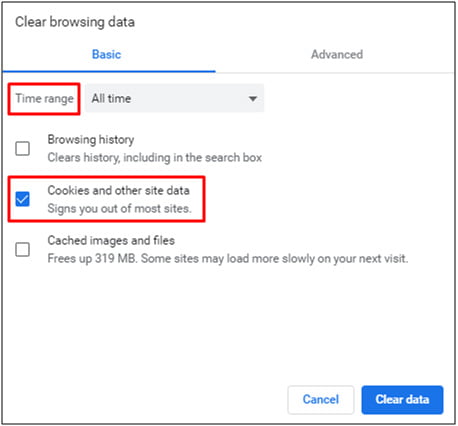How to clear all the cookies in chrome - Mandatly Inc.