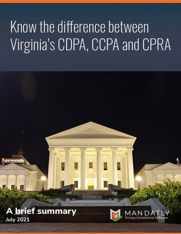Know the difference between Virginias CDPA, CCPA and CPRA - Mandatly Inc.